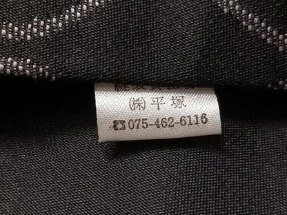 平和屋着物●九寸名古屋帯　立涌花文　黒地　金糸　正絹　逸品　CABL6353vp
