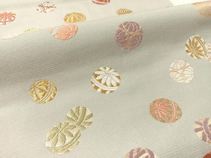 平和屋着物●九寸名古屋帯　唐織　鞠　金銀糸　正絹　逸品　CABL6357vp