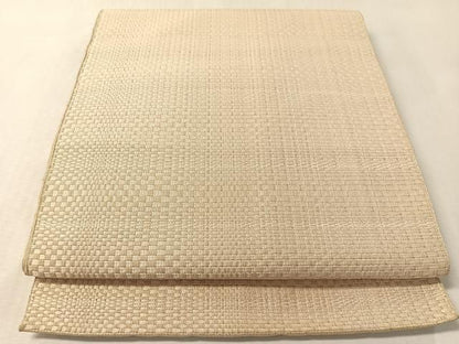 平和屋着物●本場筑前博多織　八寸名古屋帯　市松文様　正絹　逸品　CABL6366vp