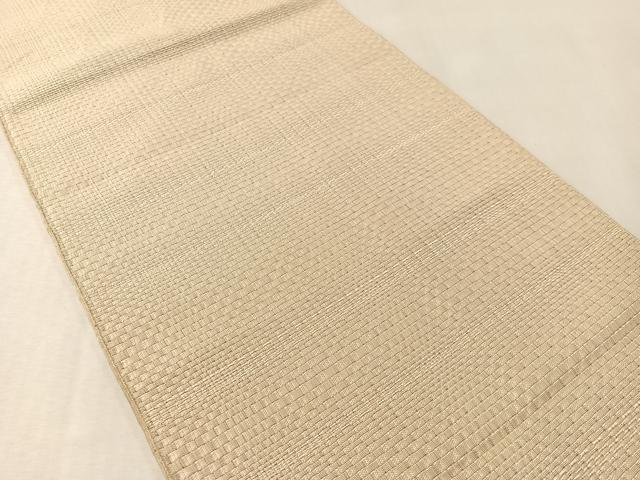 平和屋着物●本場筑前博多織　八寸名古屋帯　市松文様　正絹　逸品　CABL6366vp