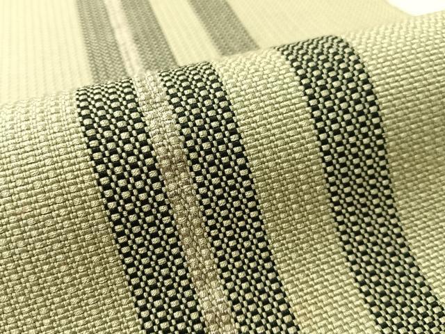 平和屋着物●本場筑前博多織　八寸名古屋帯　間道　銀糸　一重帯　正絹　逸品　CABL6374vp
