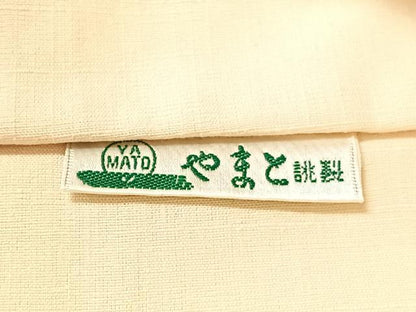 平和屋着物●九寸名古屋帯　作家物　手描き　紬地　葡萄蔦の葉文　金彩　やまと誂製　正絹　逸品　CABL6383vp