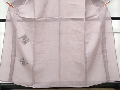 平和屋着物＊夏物　訪問着　紗紬　ドロンワーク　菱文　正絹　逸品　CABL6761th
