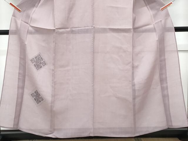 平和屋着物＊夏物　訪問着　紗紬　ドロンワーク　菱文　正絹　逸品　CABL6761th