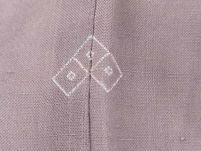 平和屋着物＊夏物　訪問着　紗紬　ドロンワーク　菱文　正絹　逸品　CABL6761th