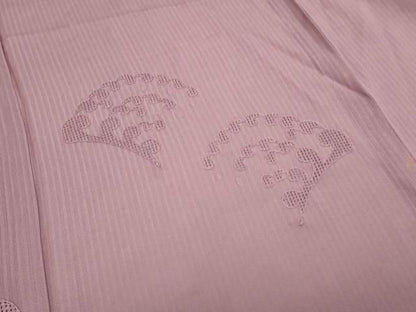 平和屋着物＊夏物　中国三大刺繍　スワトウ刺繍　総刺繍　無地絵羽訪問着　紗　立波文　退紅色　正絹　逸品　CABL6764th
