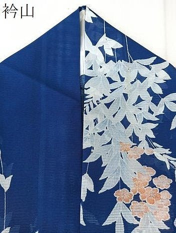 平和屋着物＊夏物　小紋　絽　枝草花文　さんび謹製　洗える着物　CABL6804xi