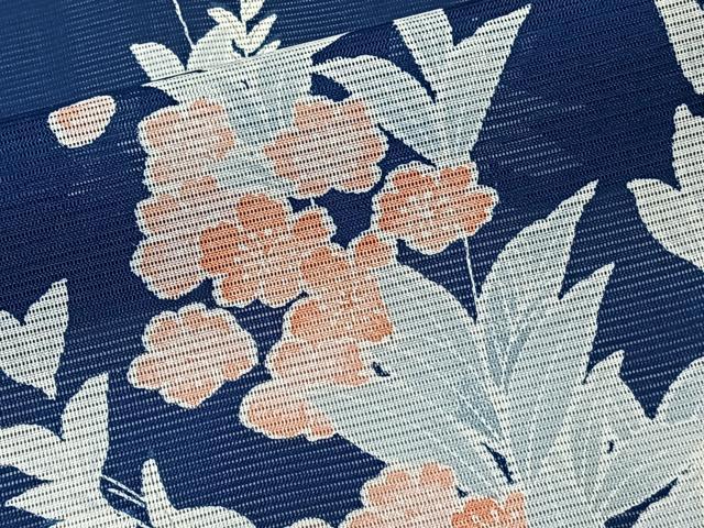 平和屋着物＊夏物　小紋　絽　枝草花文　さんび謹製　洗える着物　CABL6804xi