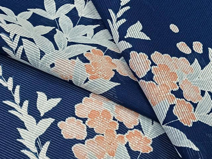 平和屋着物＊夏物　小紋　絽　枝草花文　さんび謹製　洗える着物　CABL6804xi