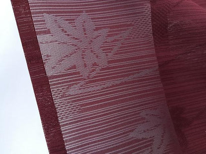 平和屋着物＊夏物　色無地　変わり絽　芝楓紋紗　葡萄茶色　洗える着物　CABL6806xi