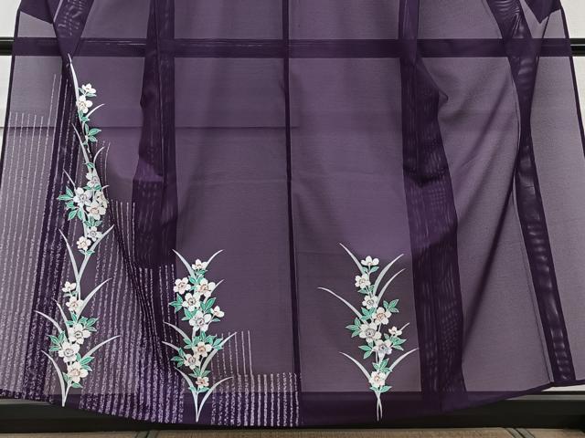 平和屋着物＊夏物　訪問着　絽　草花文　洗える着物　CABL6809xi