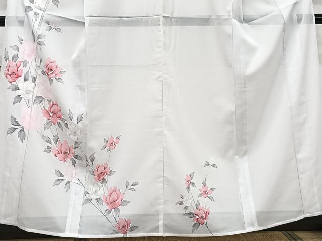 平和屋着物＊夏物　訪問着　絽　枝草花文　洗える着物　未使用　CABL6813xi