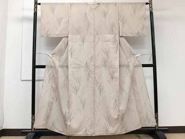平和屋着物＊夏物　小紋　紗　稲穂　洗える着物　CABL6820xi