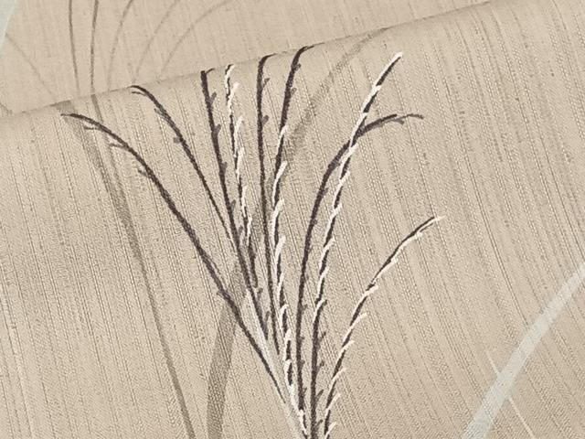 平和屋着物＊夏物　小紋　紗　稲穂　洗える着物　CABL6820xi