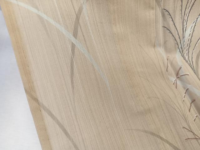 平和屋着物＊夏物　小紋　紗　稲穂　洗える着物　CABL6820xi