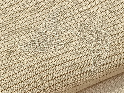 平和屋着物＊夏物　訪問着　絽　スワトウ刺繍　総刺繍　銀杏文　洗える着物　CABL6824xi