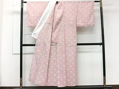 平和屋着物＊夏物　小紋　絽　琉球絣文様　洗える着物　未使用　CABL6827xi