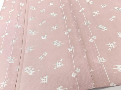 平和屋着物＊夏物　小紋　絽　琉球絣文様　洗える着物　未使用　CABL6827xi