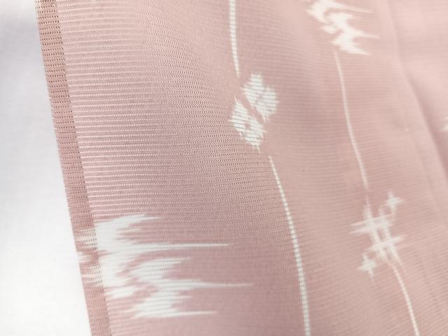 平和屋着物＊夏物　小紋　絽　琉球絣文様　洗える着物　未使用　CABL6827xi