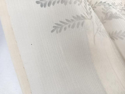 平和屋着物＊夏物　訪問着　紗紬　手描き　枝葉文　正絹　逸品　CABL6833xi