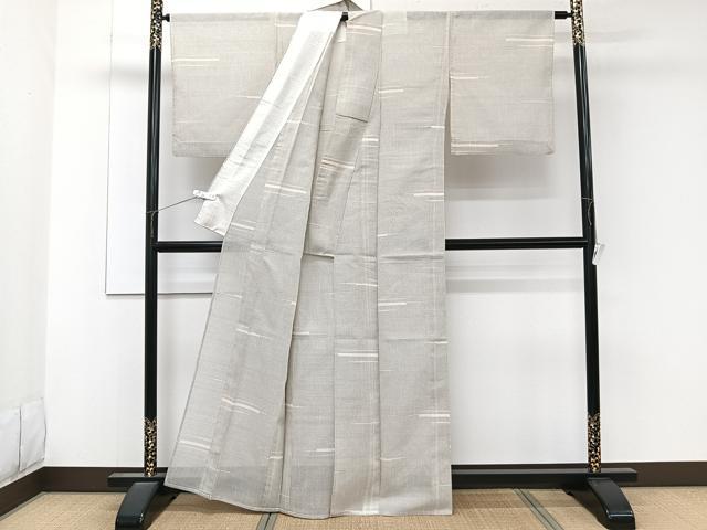 平和屋着物＊夏物　紗紬　横段段文　正絹　逸品　CABL6837xi