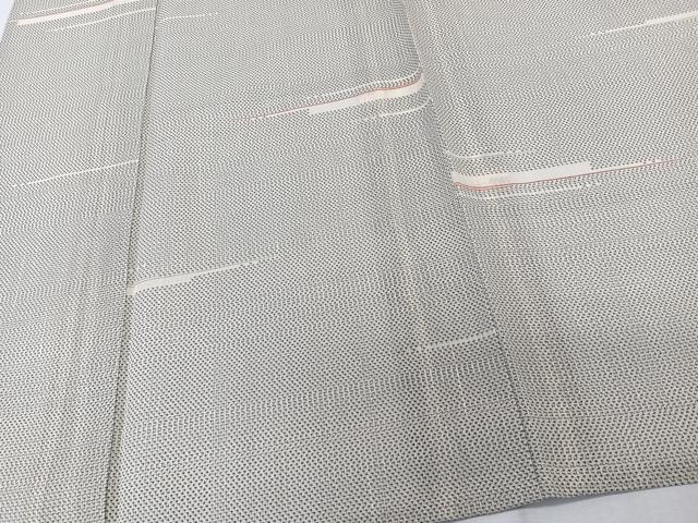 平和屋着物＊夏物　紗紬　横段段文　正絹　逸品　CABL6837xi