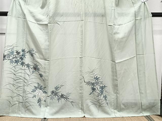 平和屋着物＊夏物　訪問着　絽　手描き　枝楓文　てんとう虫　五泉　反端付き　正絹　逸品　CABL6841xi