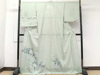 平和屋着物＊夏物　訪問着　絽　手描き　枝楓文　てんとう虫　五泉　反端付き　正絹　逸品　CABL6841xi