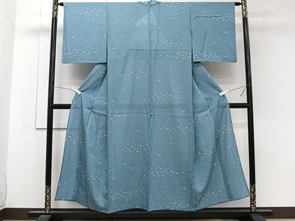 平和屋着物＊夏物　小紋　絽　舞花文　正絹　逸品　CABL6844xi