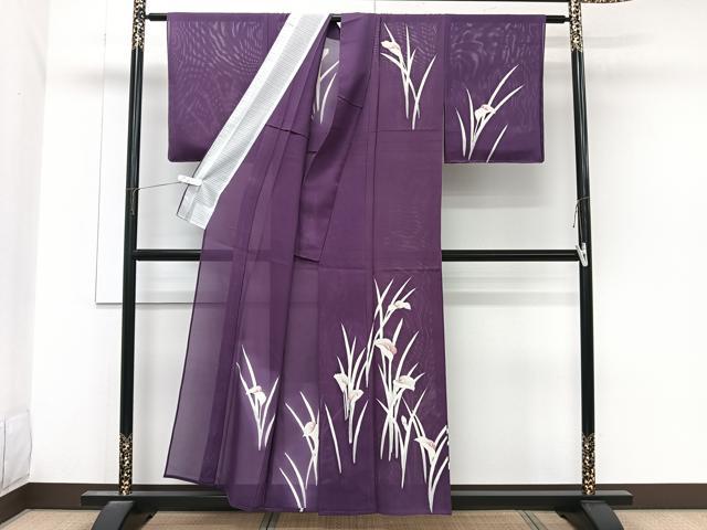 平和屋着物＊夏物　訪問着　絽　草花文　銀彩　正絹　逸品　未使用　CABL6846xi