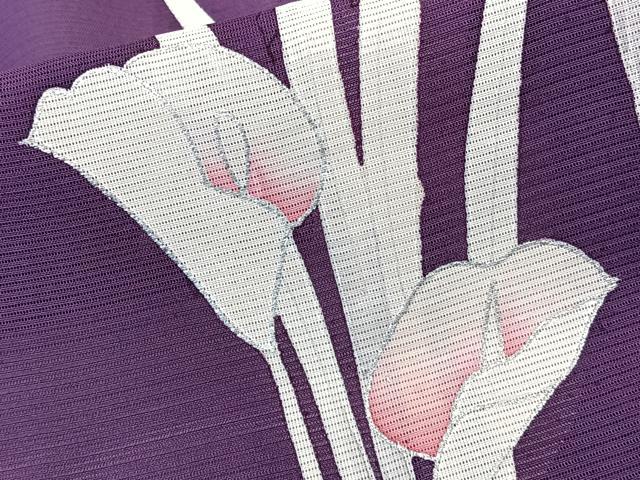 平和屋着物＊夏物　訪問着　絽　草花文　銀彩　正絹　逸品　未使用　CABL6846xi