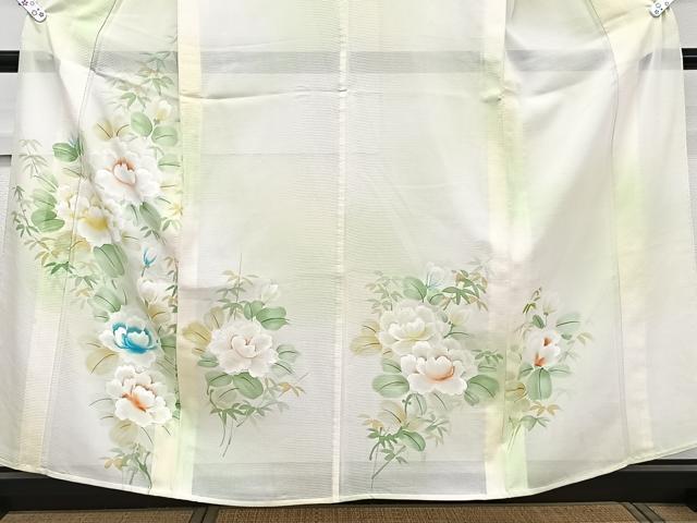 平和屋着物＊夏物　訪問着　絽　手描き　枝草花文　正絹　逸品　未使用　CABL6847xi