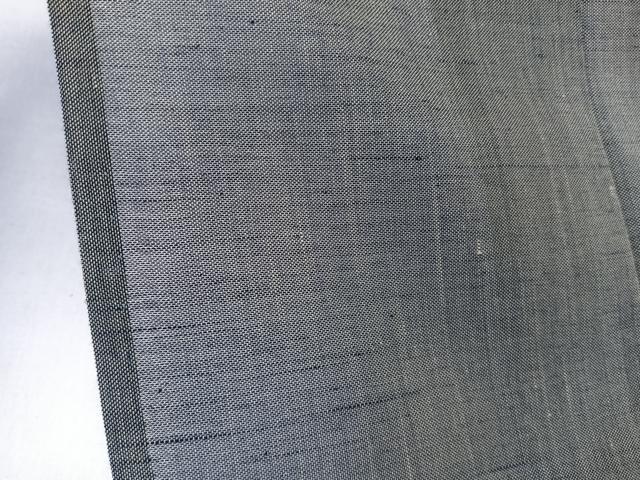 平和屋着物＊夏物　紗紬　桔梗鼠色　正絹　逸品　CABL6854xi