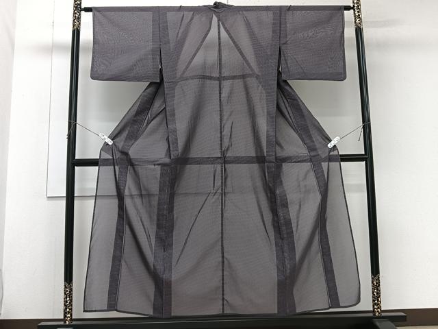 平和屋着物＊夏物　お召　紗　繋ぎ亀甲文　正絹　逸品　CABL6861xi