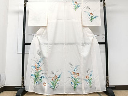 平和屋着物＊夏物　訪問着　絽　手描き　草花文　正絹　逸品　未使用　CABL6862xi