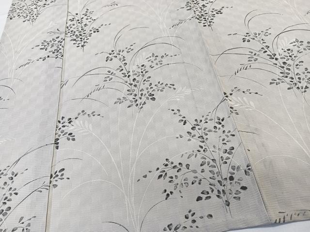 平和屋着物＊夏物　小紋　絽　草花文　正絹　逸品　CABL6863xi