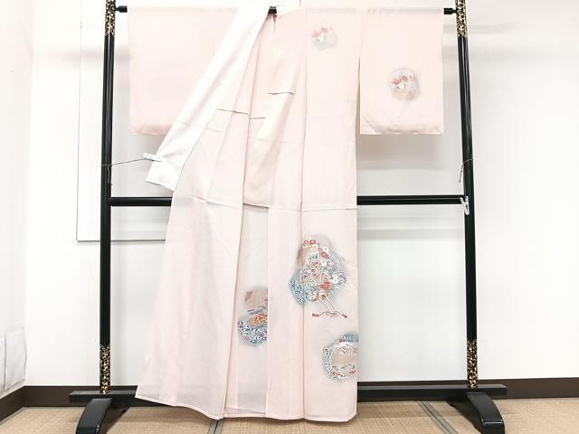 平和屋着物＊夏物　訪問着　絽　色紙重ね流水花鳥文　正絹　逸品　未使用　CABL6864xi