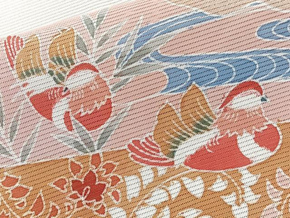 平和屋着物＊夏物　訪問着　絽　色紙重ね流水花鳥文　正絹　逸品　未使用　CABL6864xi