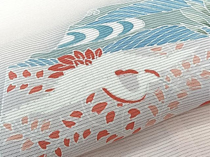 平和屋着物＊夏物　訪問着　絽　色紙重ね流水花鳥文　正絹　逸品　未使用　CABL6864xi