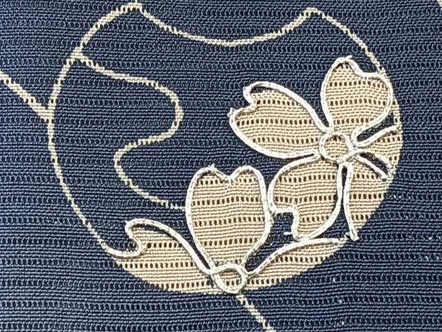 平和屋着物＊夏物　訪問着　絽　駒刺繍　花びら文　正絹　逸品　CABL6865xi
