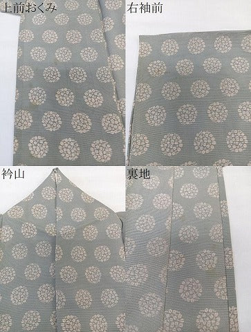 平和屋着物＊夏物　小紋　絽　萩丸文　正絹　逸品　CABL6866xi
