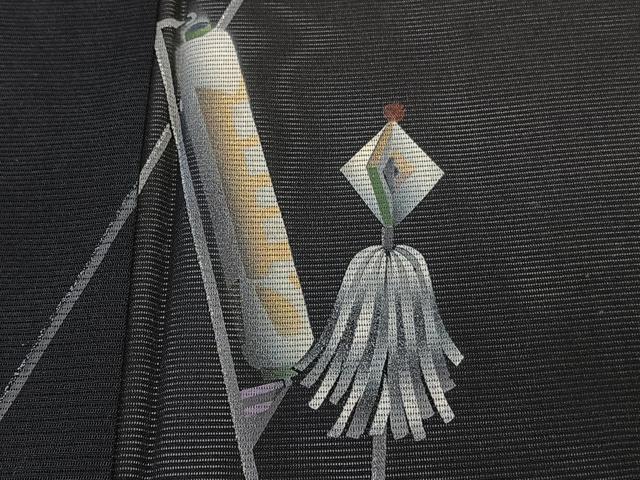 平和屋着物＊夏物　訪問着　絽　火消し　黒地　正絹　逸品　未使用　CABL6867xi