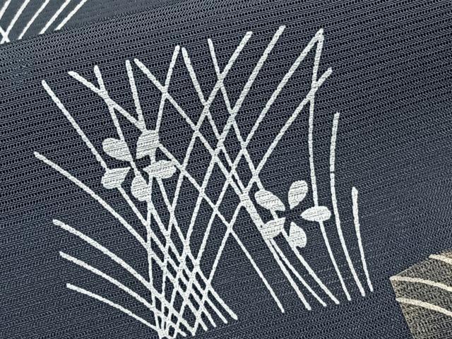 平和屋着物＊夏物　訪問着　絽　色紙草花文　金銀彩　正絹　逸品　CABL6872xi