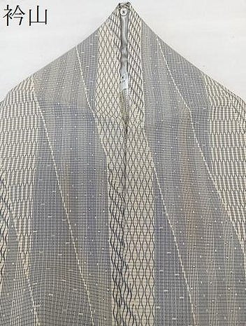 平和屋着物＊夏物　小紋　絽　斜線文　正絹　逸品　CABL6873xi