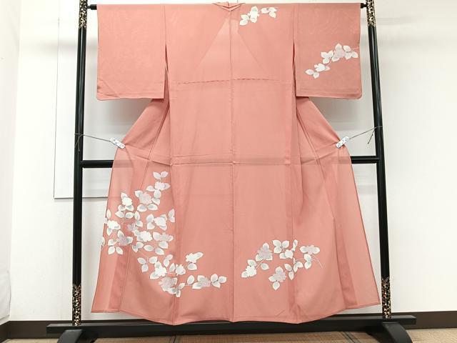 平和屋着物＊夏物　訪問着　絽　友禅　紫陽花　正絹　逸品　CABL6875xi