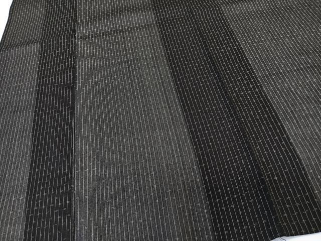 平和屋着物＊夏物　紗紬　縞　正絹　逸品　CABL6876xi