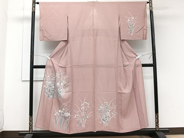 平和屋着物＊夏物　訪問着　絽　友禅　草花文　正絹　逸品　CABL6877xi