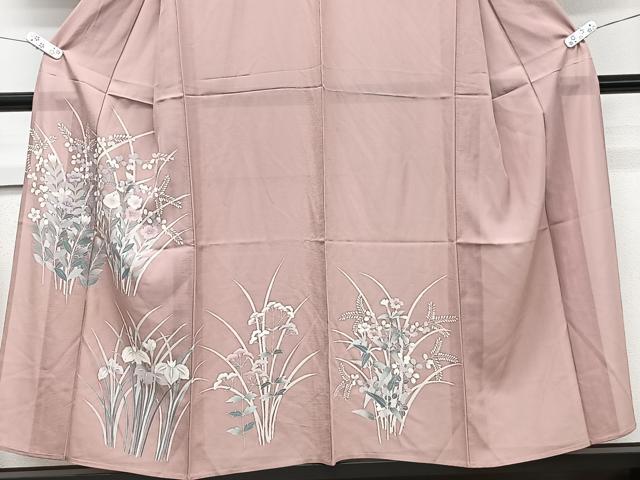 平和屋着物＊夏物　訪問着　絽　友禅　草花文　正絹　逸品　CABL6877xi