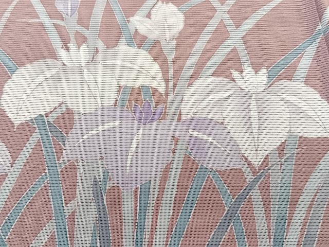 平和屋着物＊夏物　訪問着　絽　友禅　草花文　正絹　逸品　CABL6877xi