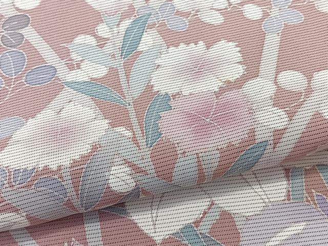 平和屋着物＊夏物　訪問着　絽　友禅　草花文　正絹　逸品　CABL6877xi